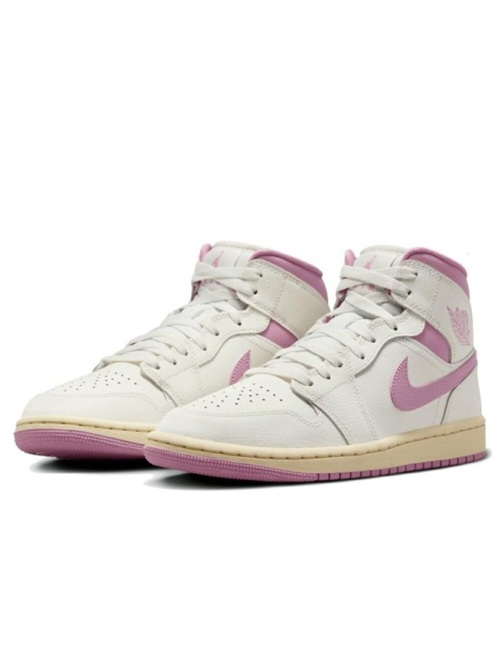 New Women's Nike Jordan Air Force 1 Mid Basketball Shoes Size 10 Sail/Orchid